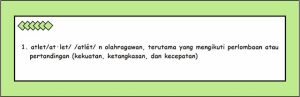 Atlit atau Atlet menurut KBBI